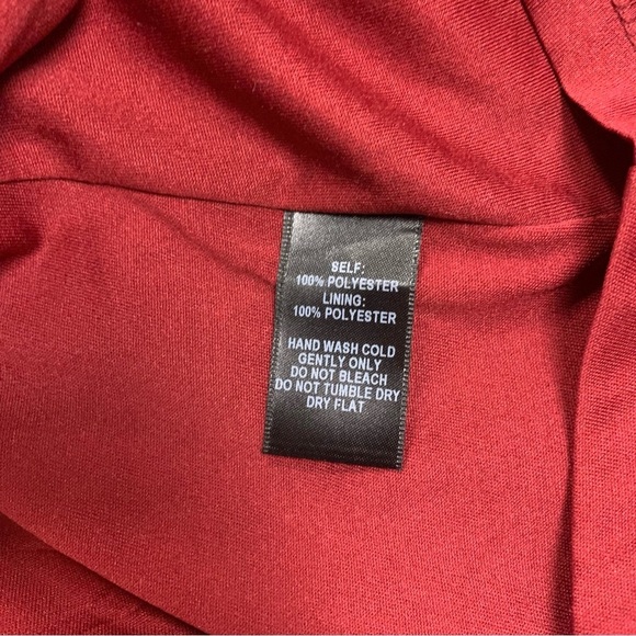 Lulus Dress Size Small Wine Red Long‎ Sleeve Oversized Flowy Flared Bell Sleeve - Picture 11 of 11